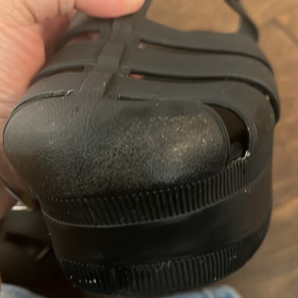 NWOT Jeffrey Campbell Candied Black Rubber Platform Sandals - Picture 8 of 10